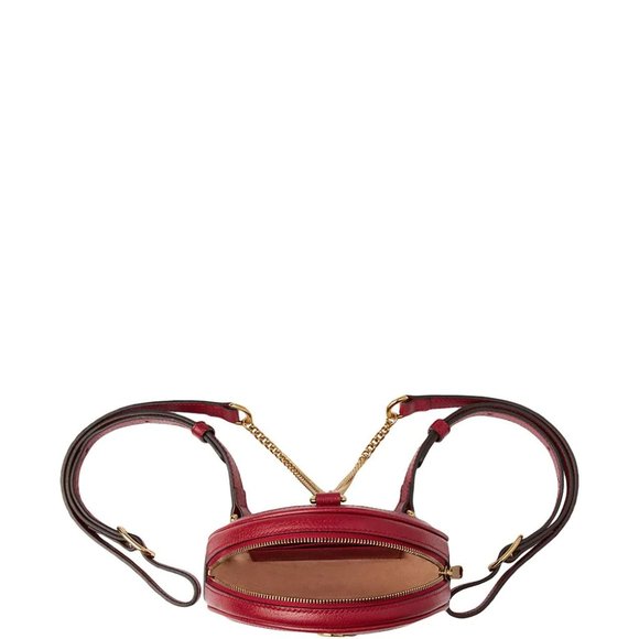 Gucci Ophidia GG Flora Mini Backpack In Red Leather - Picture 3 of 11